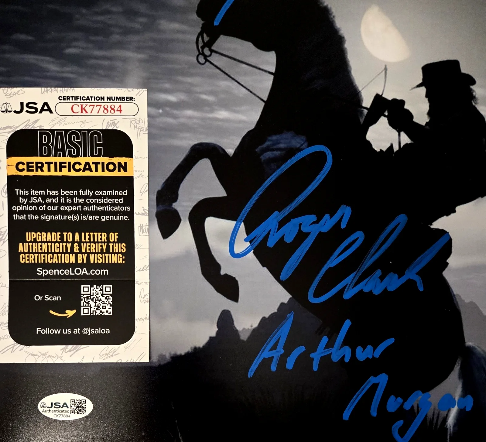 Roger Clark — Roger Clark Signed Photo Red Dead Redemption Arthur Morgan Autograph JSA COA 884, изображение 2