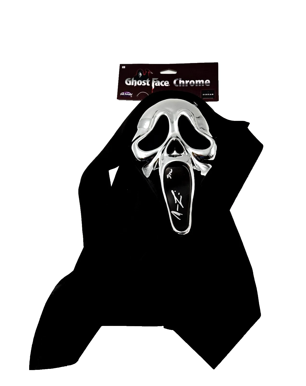 Matthew Lillard — Ghostface Signed Mask Scream Matthew Lillard Chrome Stu Beckett COA 599