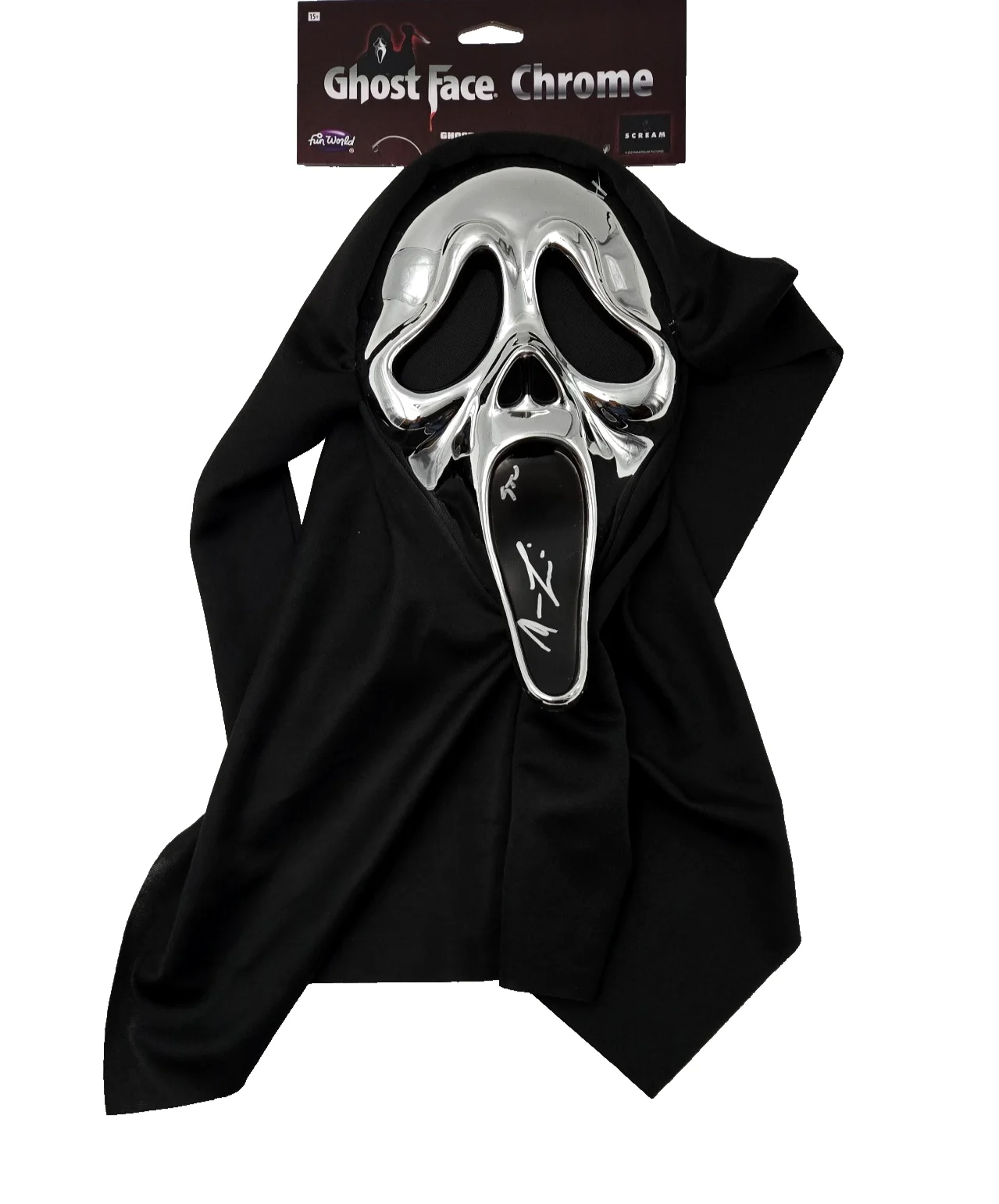 Matthew Lillard — Ghostface Signed Mask Scream Matthew Lillard Chrome Stu Beckett COA 599, изображение 2