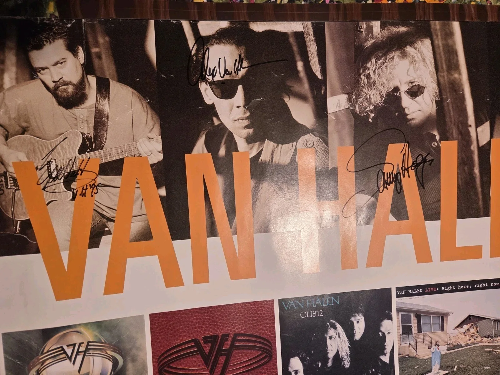 Autographed Van Halen Tour Poster(all 4).. JSA & Epperson Full Letter Certs, image 2