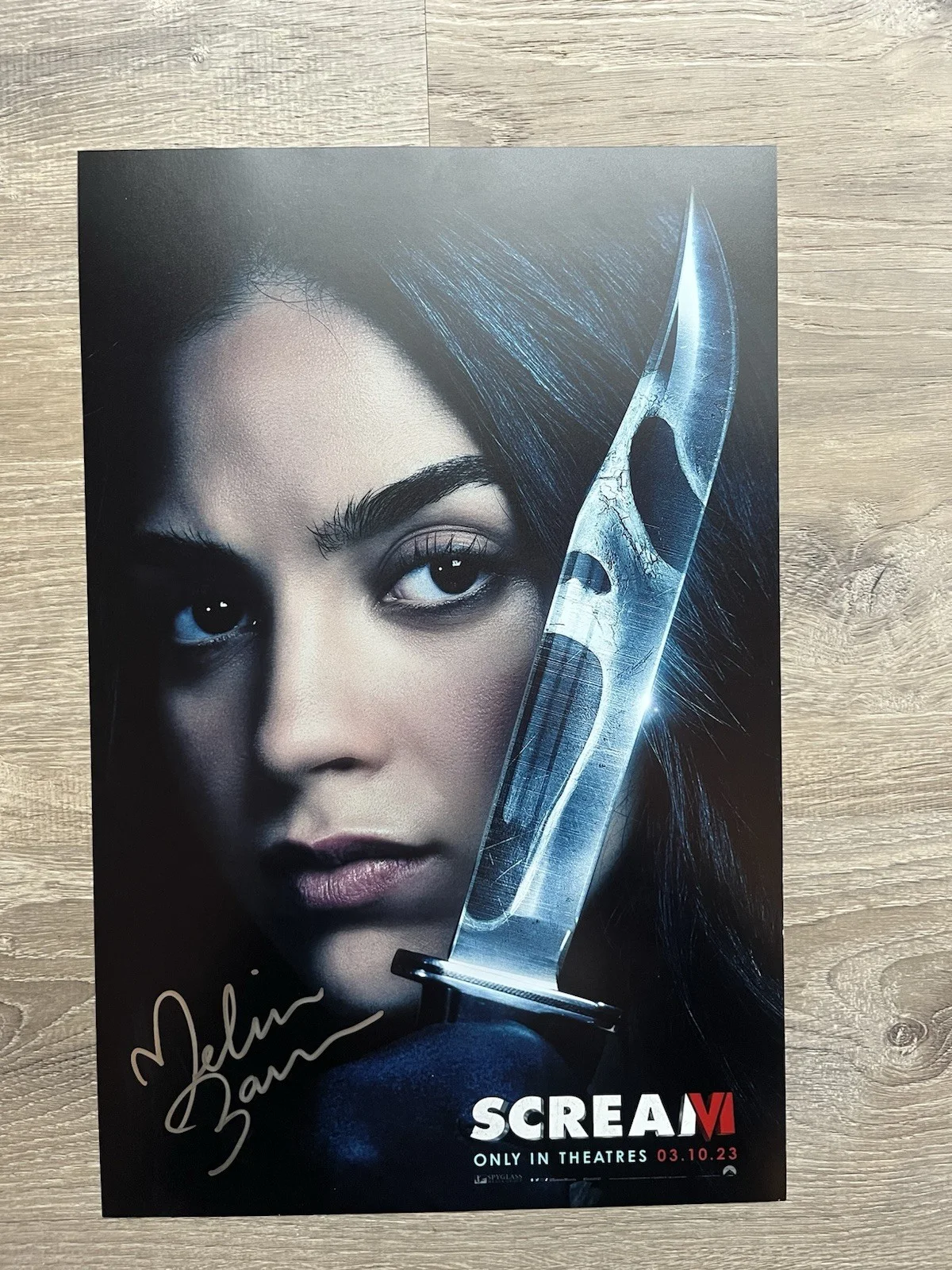 Melissa Barrera — Melissa Barrera Signed Scream 11x17 Photo JSA COA Ghostface Horror Auto, image 2