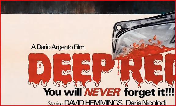 Deep Red 1975 Giallo Argento Horror Film - Restored 27.2" x 41" US One Sheet, изображение 5