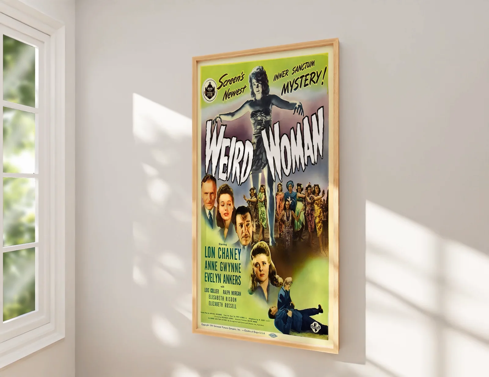 Weird Woman 1944 Mystery Horror Film - Restored 27.2" x 41" US One Sheet, image 2
