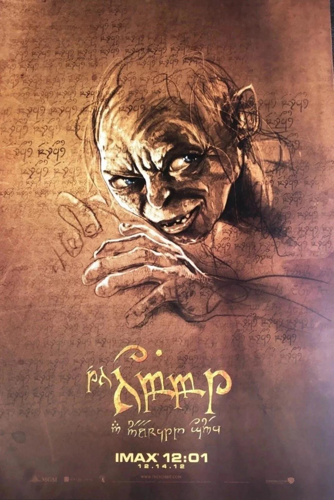 The Hobbit 2012 IMAX 13.5x19.5 Mini Posters of Bilbo, Gandalf, Aragorn & Gollum, изображение 4