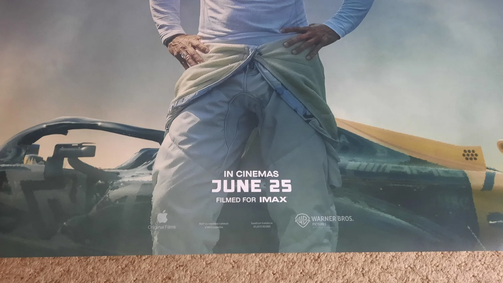 F1 2025 Cinema Quad Poster 30 X40 Brad Pitt Double-Sided Oscar Winner Rare, изображение 3