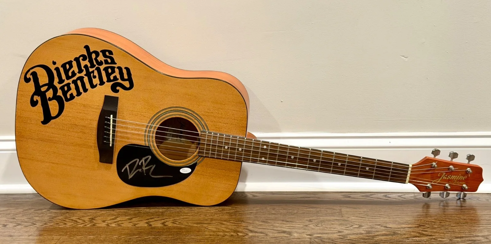 Dierks Bentley signed Jasmine acoustic guitar, image 2