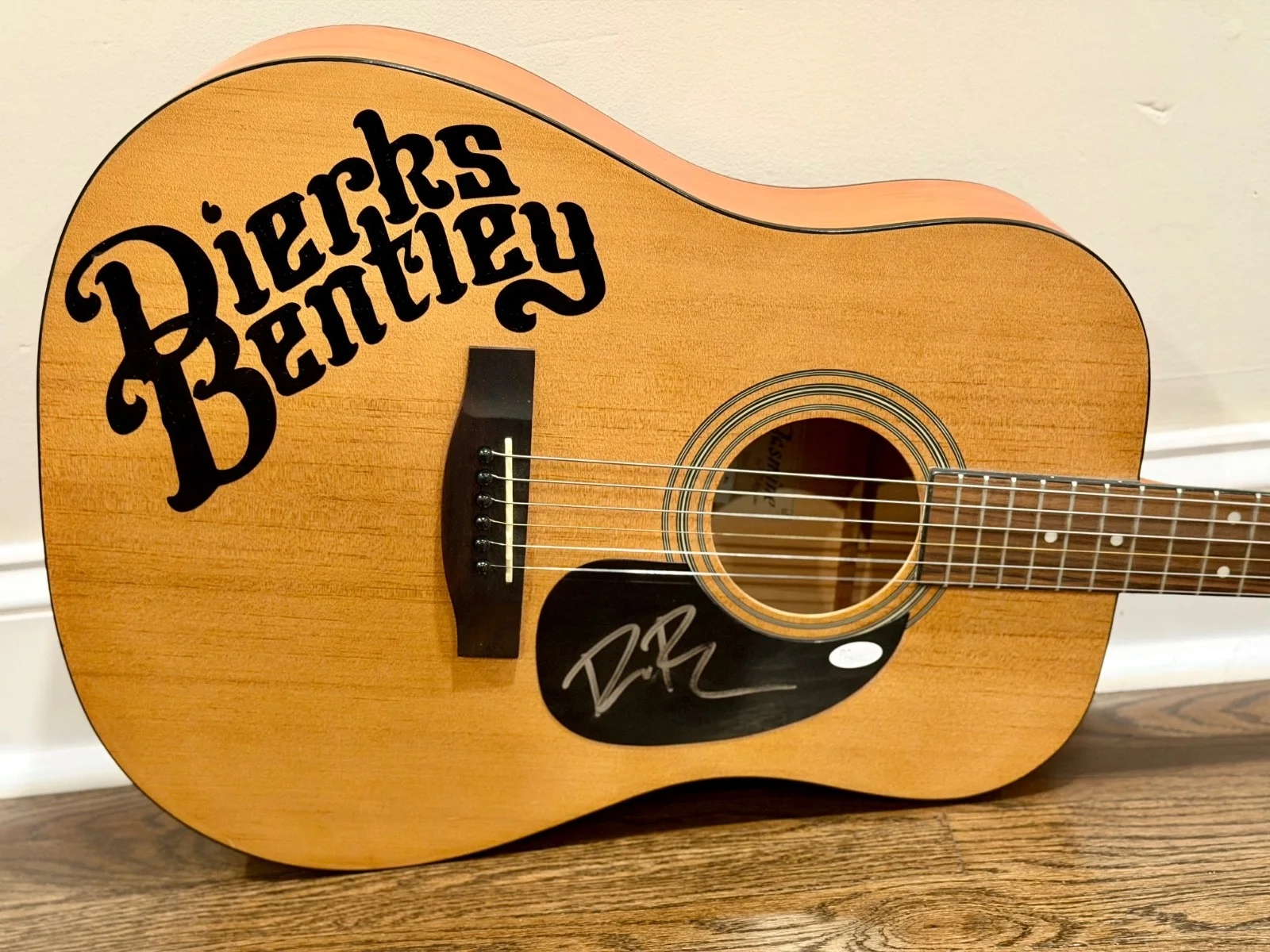 Dierks Bentley signed Jasmine acoustic guitar, image 3