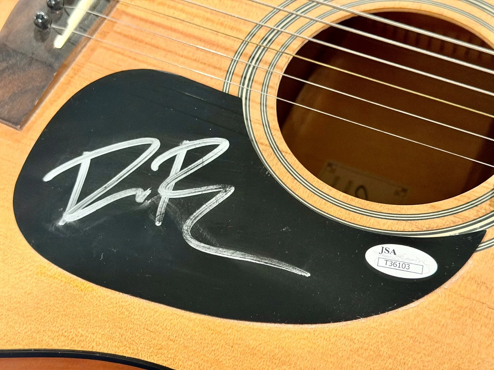 Dierks Bentley signed Jasmine acoustic guitar, image 4