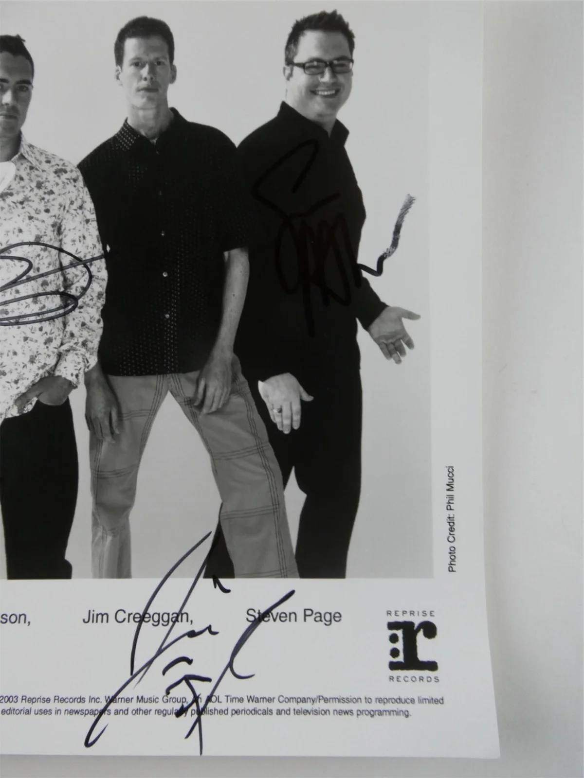 Barenaked Ladies Signed 8x10 Photo Tyler Stewart Ed Robertson Jim Creeggan +1, изображение 3