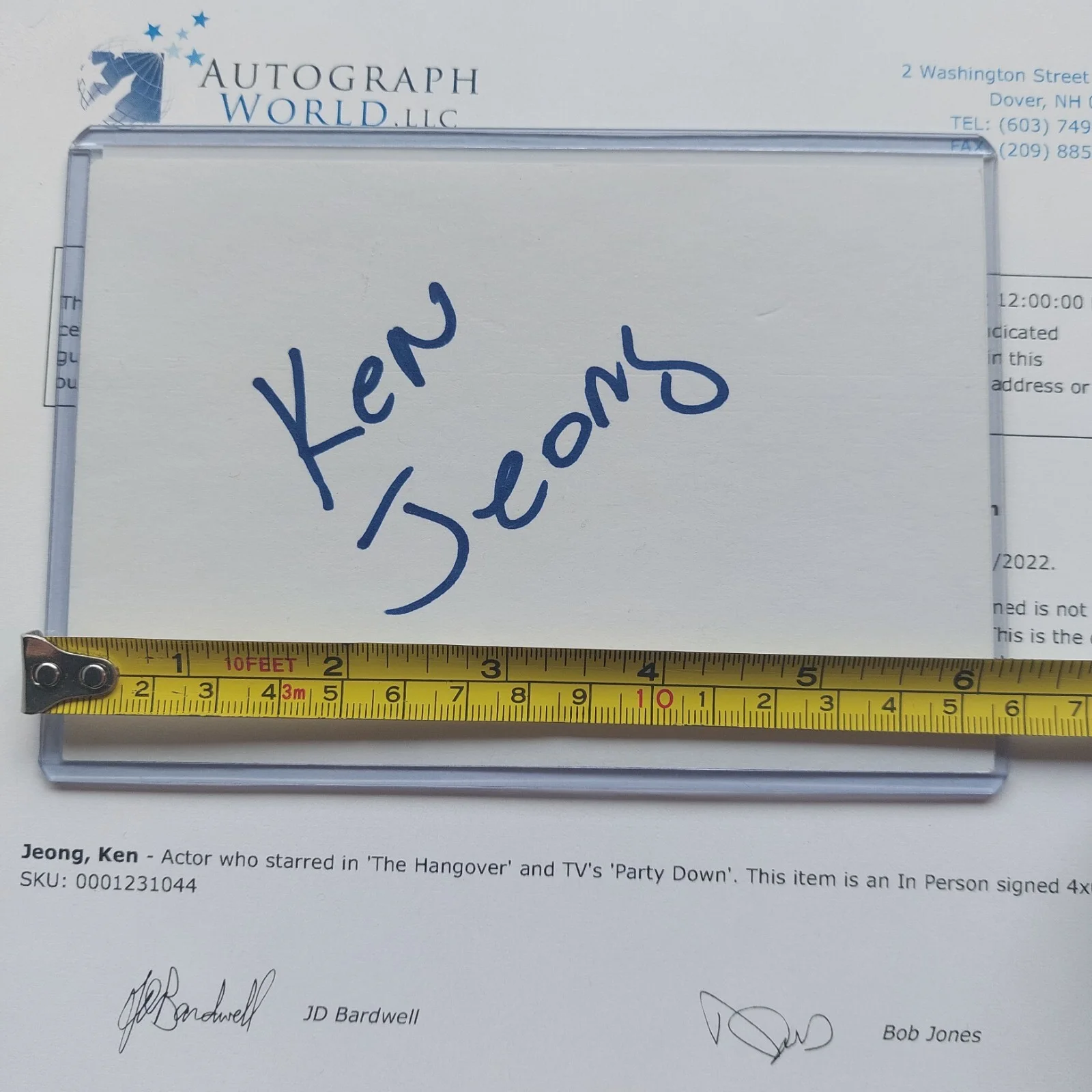 Ken Jeong — Ken Jeong Signed 4x6 Index Card with COA RARE Full name (Hangover, Crazy Rich), изображение 4