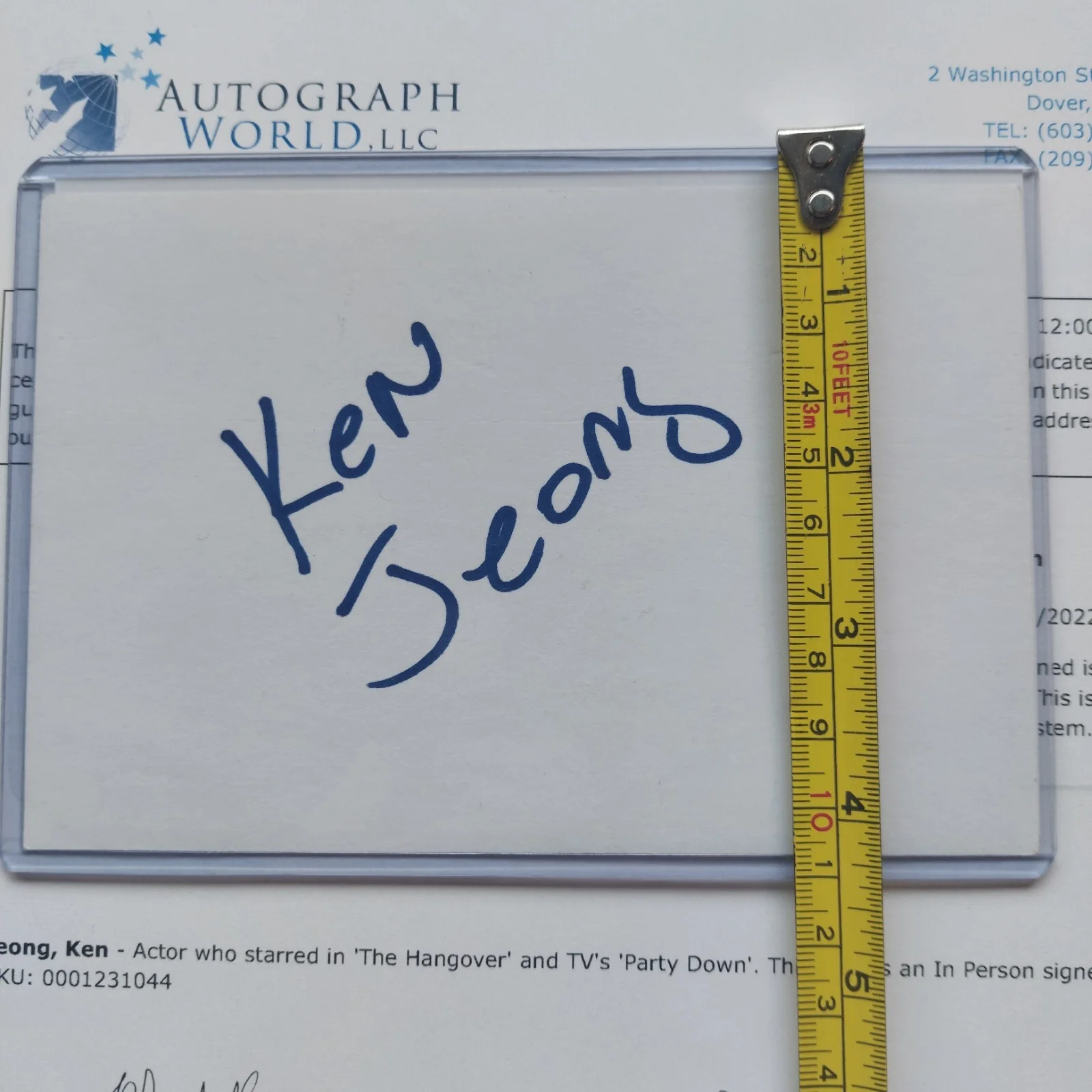 Ken Jeong — Ken Jeong Signed 4x6 Index Card with COA RARE Full name (Hangover, Crazy Rich), изображение 5