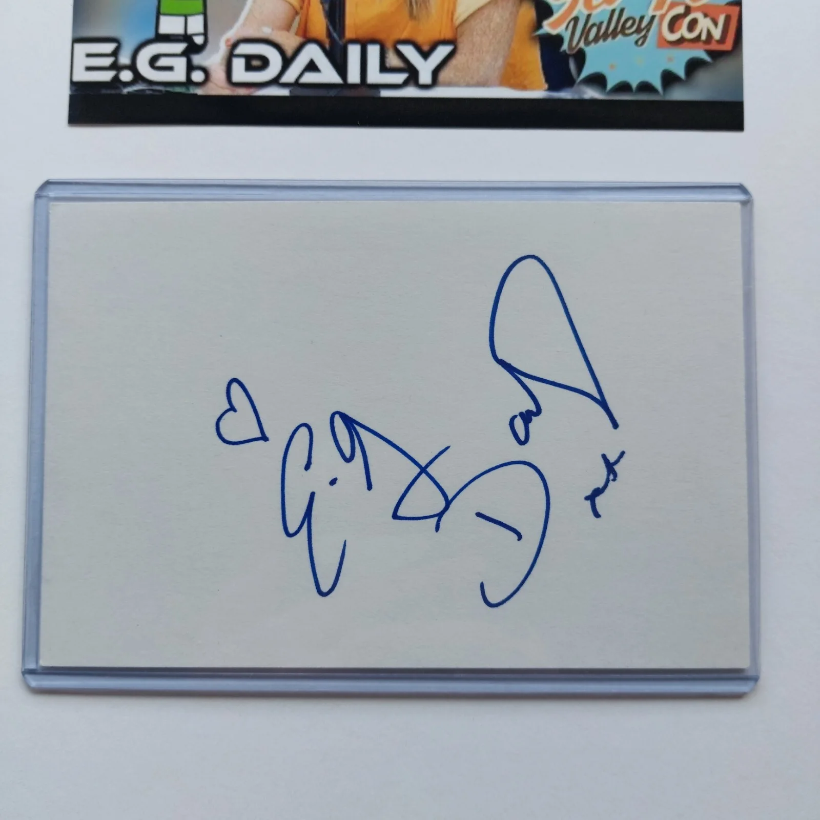 E. G. Daily — E. G. Daily Signed 4x6 Index Card COA (Pee-Wee's , Rugrats, Powerpuff Girls), изображение 3