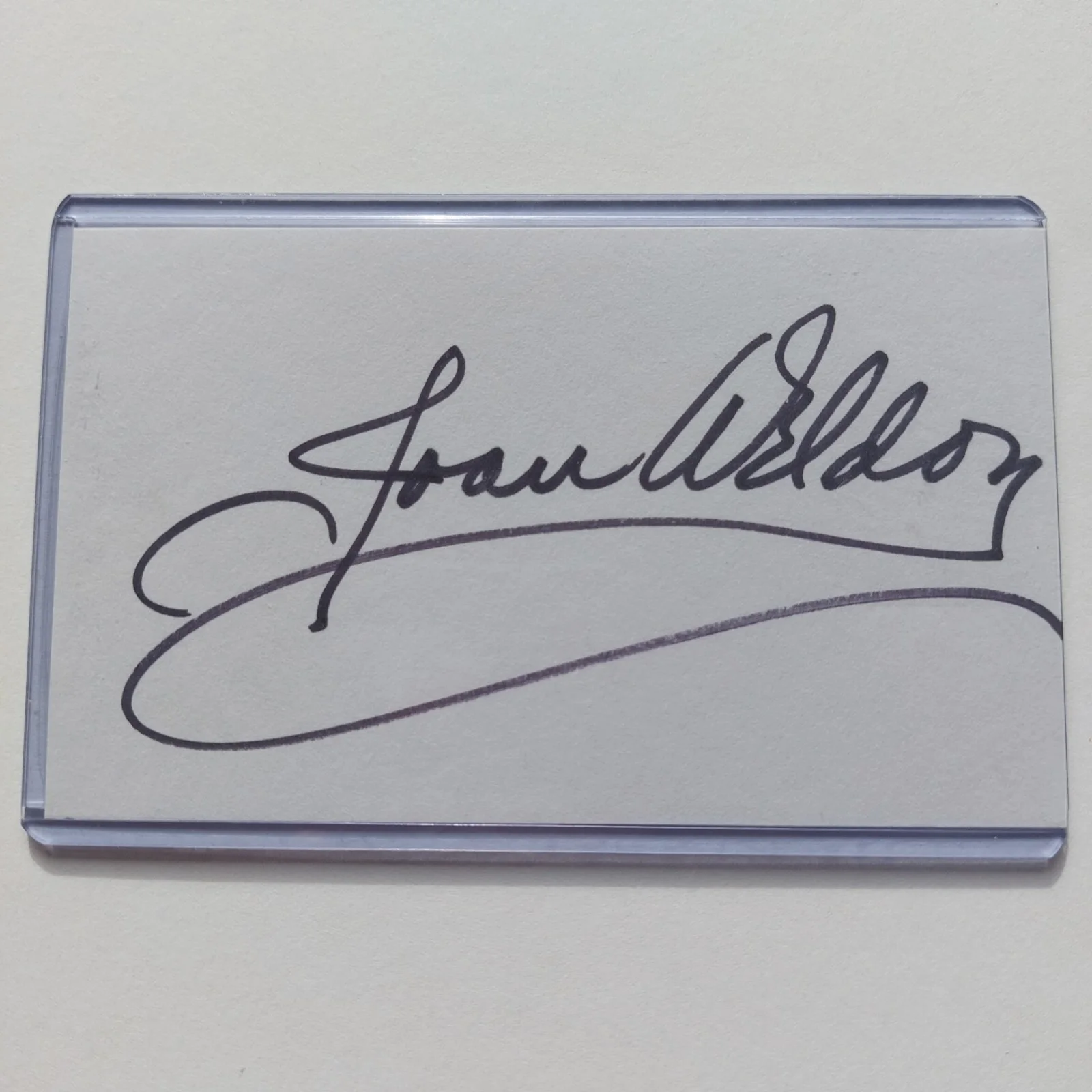 Joan Weldon — Joan Weldon Signed 3x5 Index Card (Them!, Gunsight Ridge, Stranger Wore a Gun), изображение 2