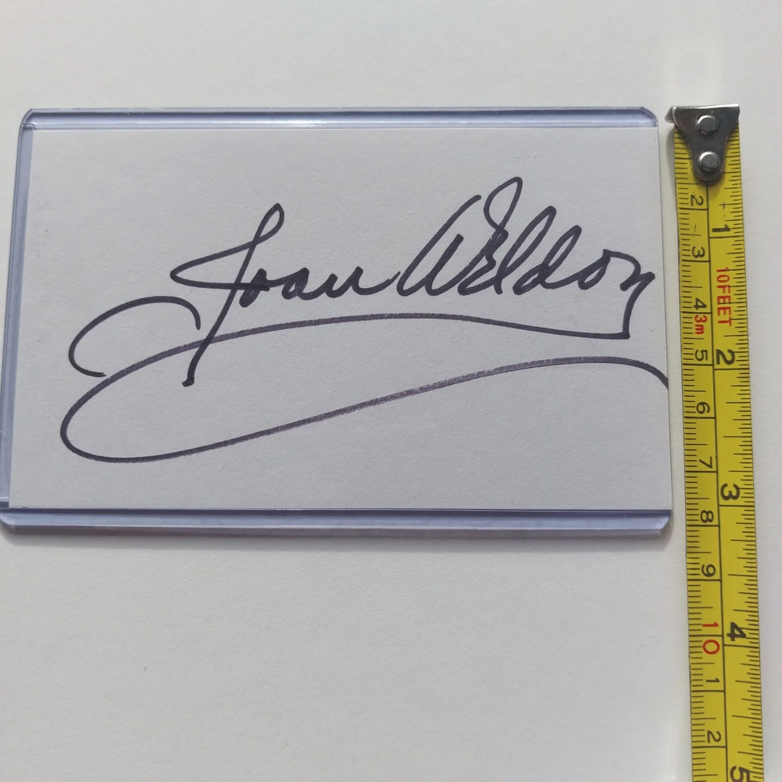 Joan Weldon — Joan Weldon Signed 3x5 Index Card (Them!, Gunsight Ridge, Stranger Wore a Gun), изображение 4