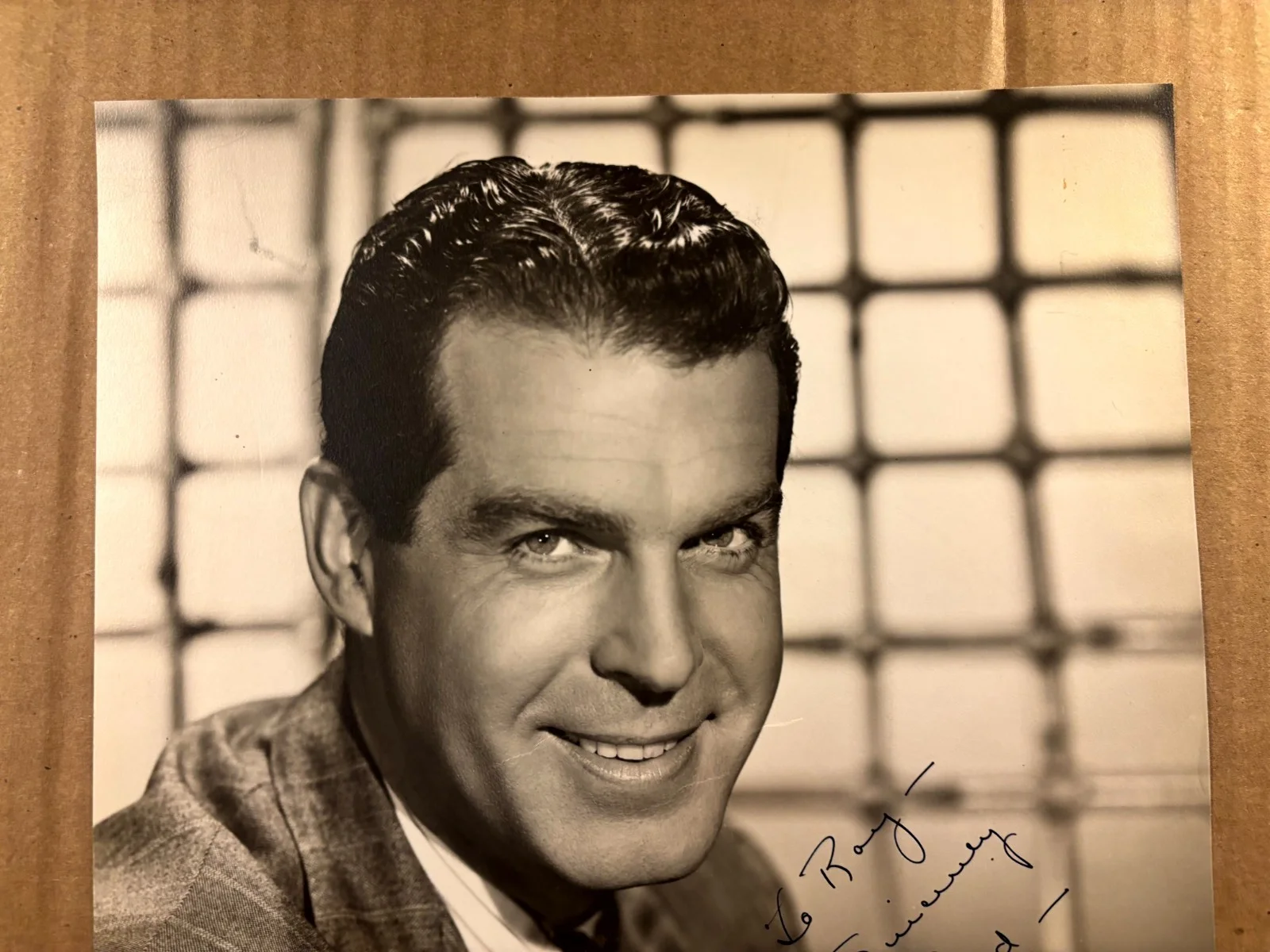 Fred MacMurray Terrific Rare Early Autographed Oversize 11/14 Photo 40s PSA Cert, image 2