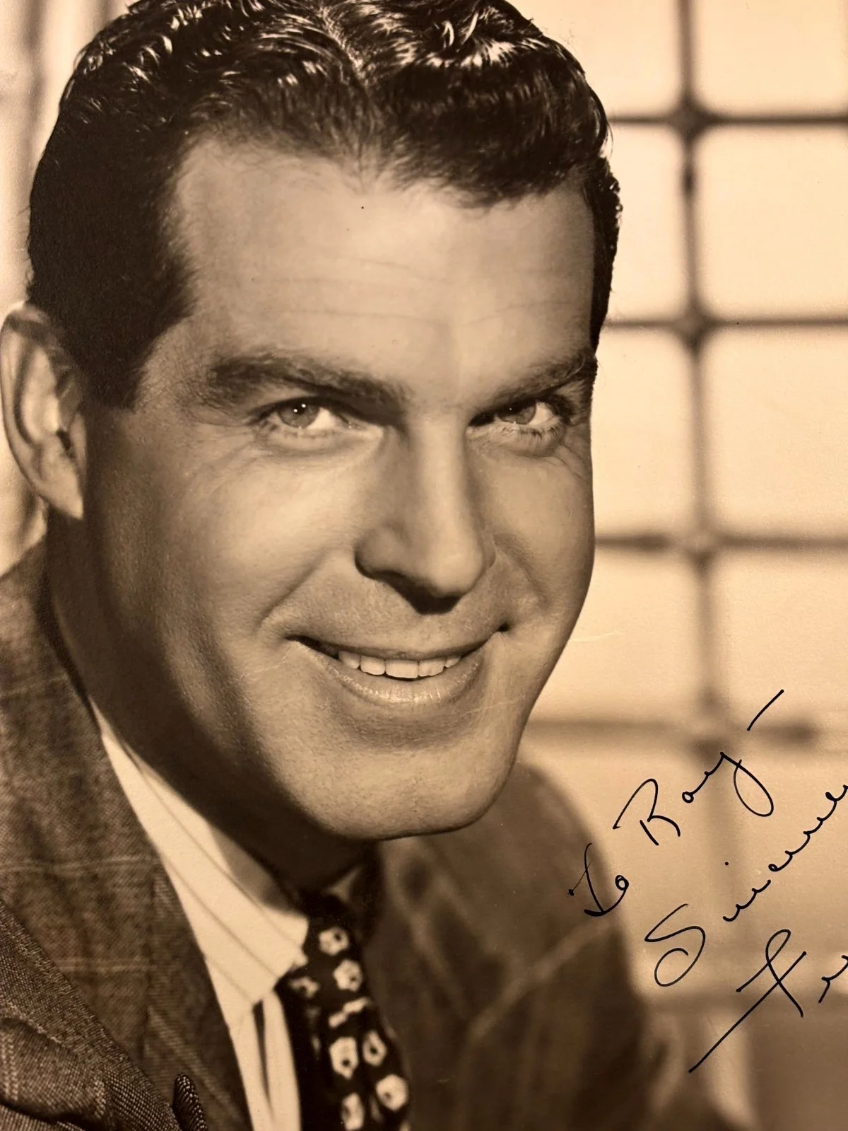 Fred MacMurray Terrific Rare Early Autographed Oversize 11/14 Photo 40s PSA Cert, image 4