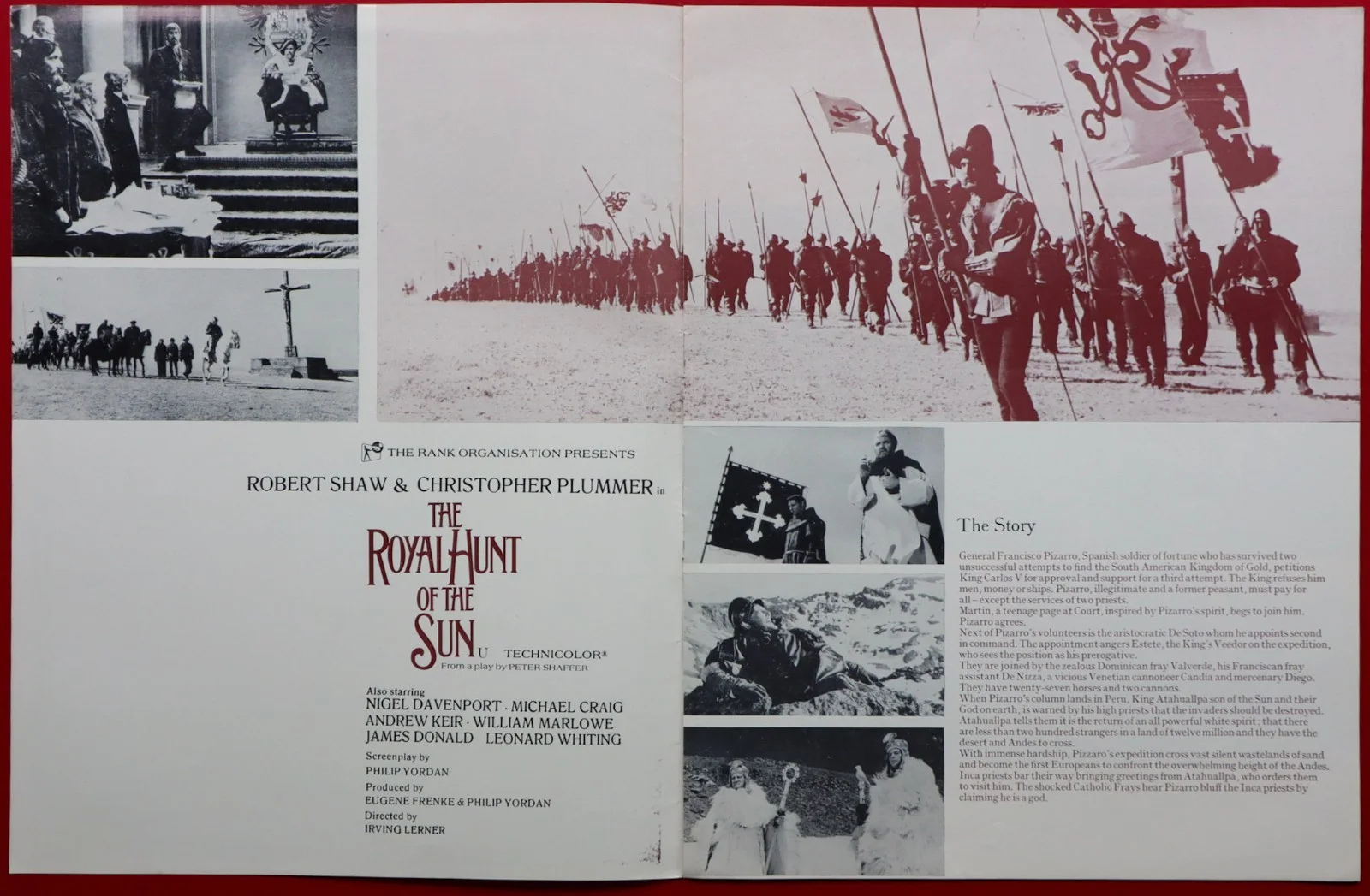 Royal Hunt of the Sun ORIGINAL UK Film Press Book Robert Shaw Plummer 1967, изображение 2