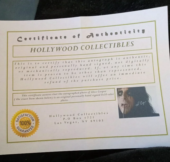 Autographed Alice Cooper photo, image 2