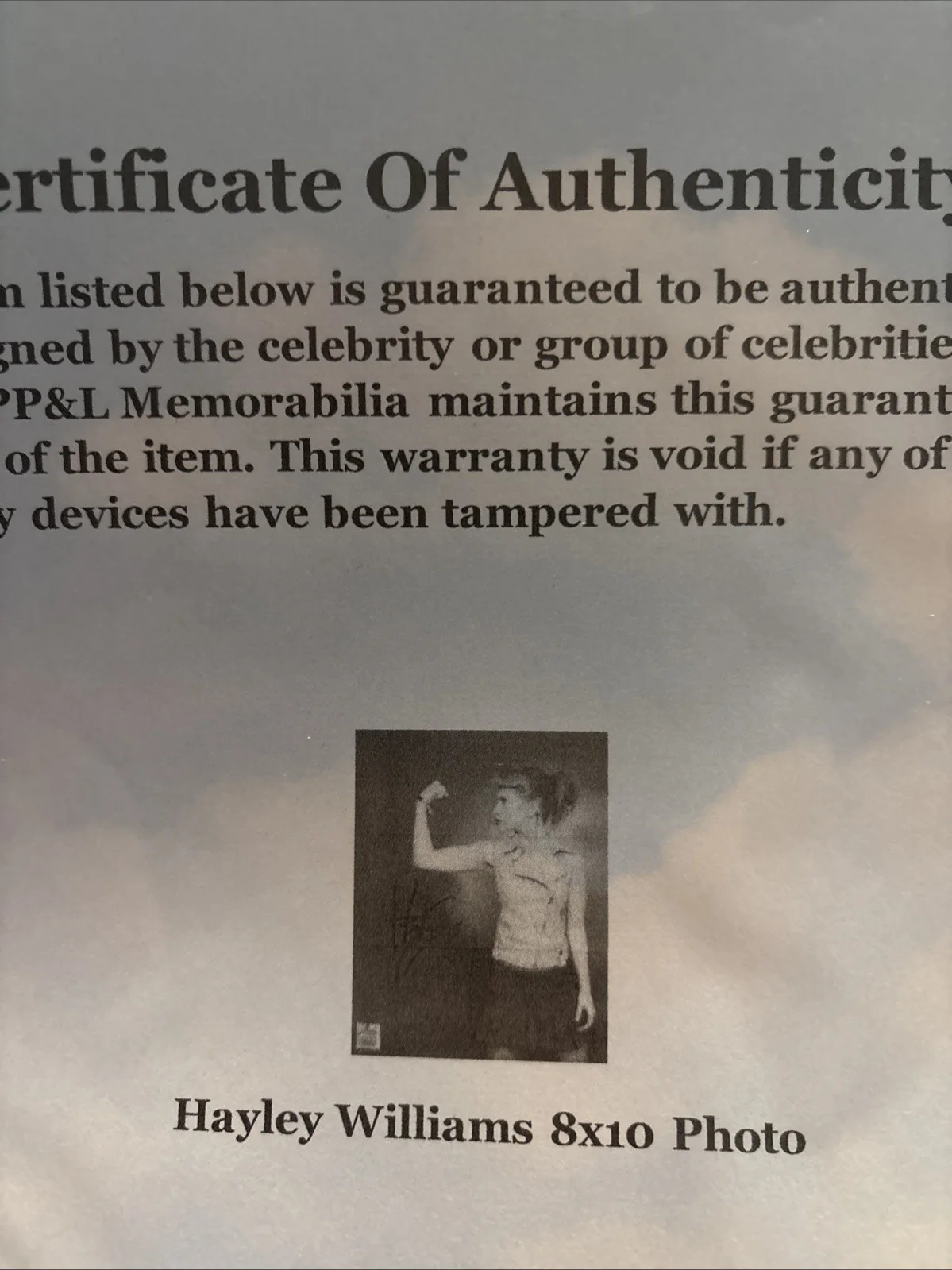 Hayley Williams /Punk Singer Sexy Flex Paramore Signed Autograph 8x10 Photo COA, изображение 3