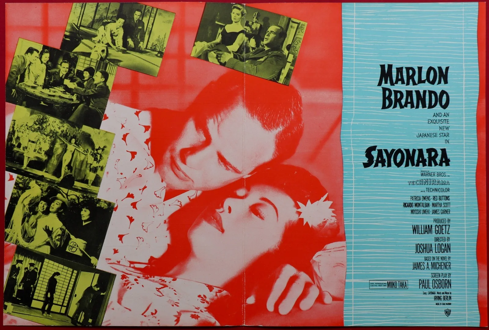 Sayonara ORIGINAL UK Film Press Book Marlon Brando 1957, изображение 2