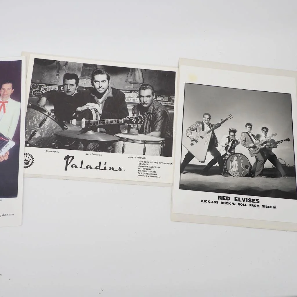 Lot of Rockabilly 8x10 B&W Promo Promotional Photos Paladins Frantic Flattop, изображение 3