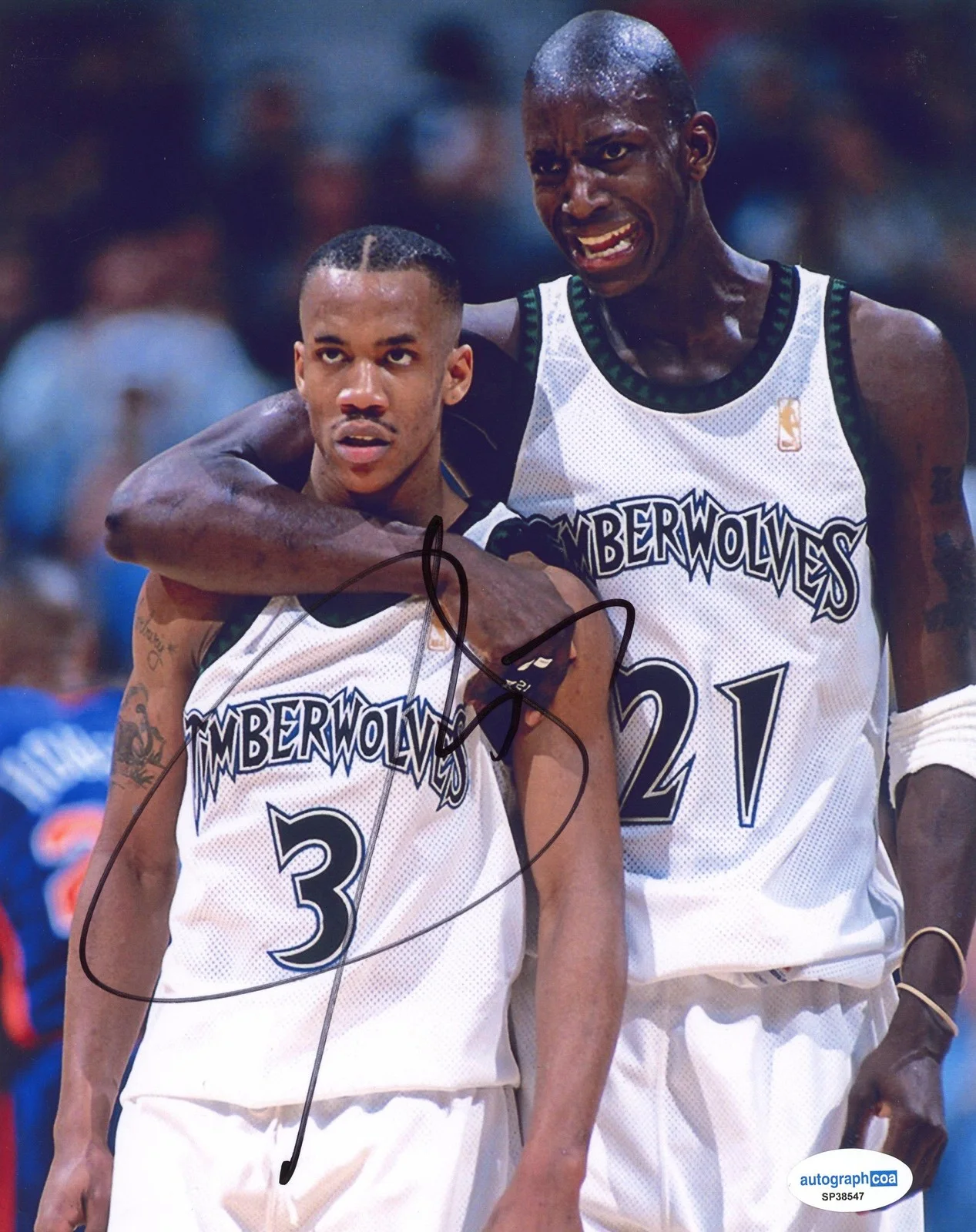 Stephon Marbury — Stephon Marbury AUTOGRAPH Signed Minnesota Timberwolves 8x10 Photo C ACOA, изображение 2