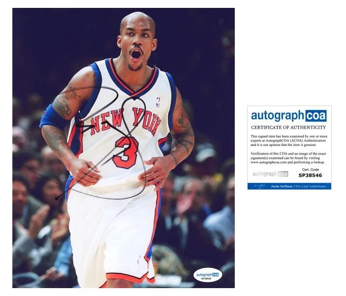 Stephon Marbury — Stephon Marbury AUTOGRAPH Signed New York Knicks Autographed 8x10 Photo B ACOA