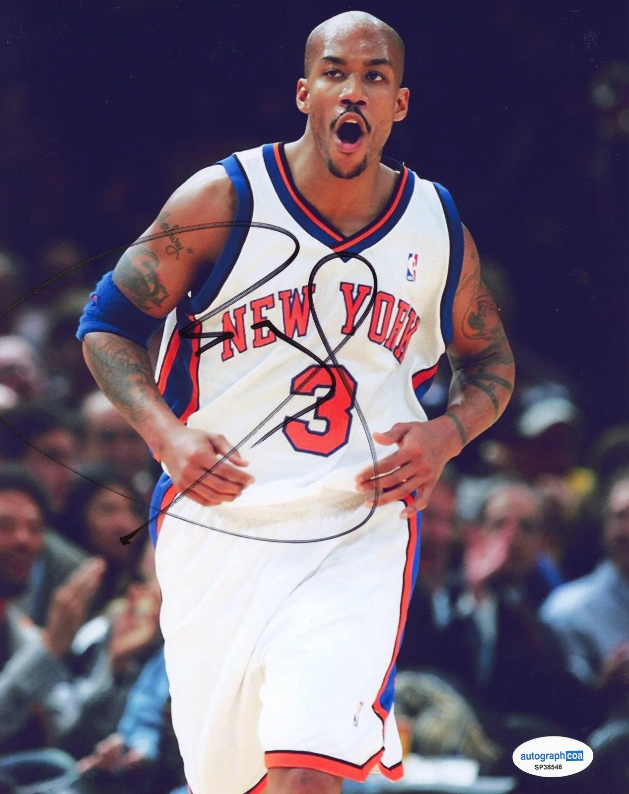 Stephon Marbury — Stephon Marbury AUTOGRAPH Signed New York Knicks Autographed 8x10 Photo B ACOA, изображение 2