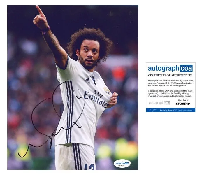 Marcelo Vieira — Marcelo Vieira AUTOGRAPH Signed Real Madrid Football Brazil 8x10 Photo B ACOA