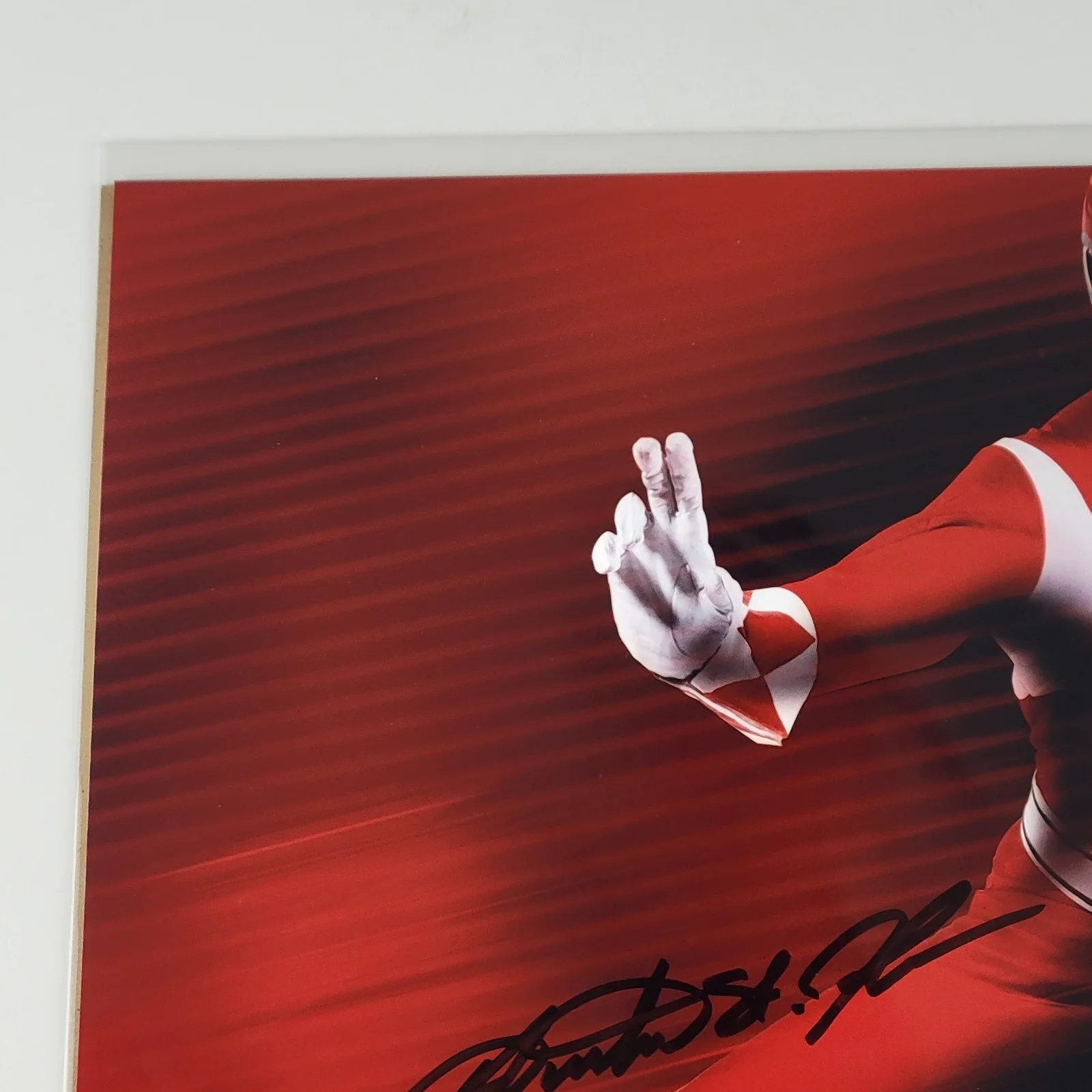 Austin St. John — Austin St. John Red Power Ranger 8x10 Photo Black Autograph Print By Bam Box COA, image 2