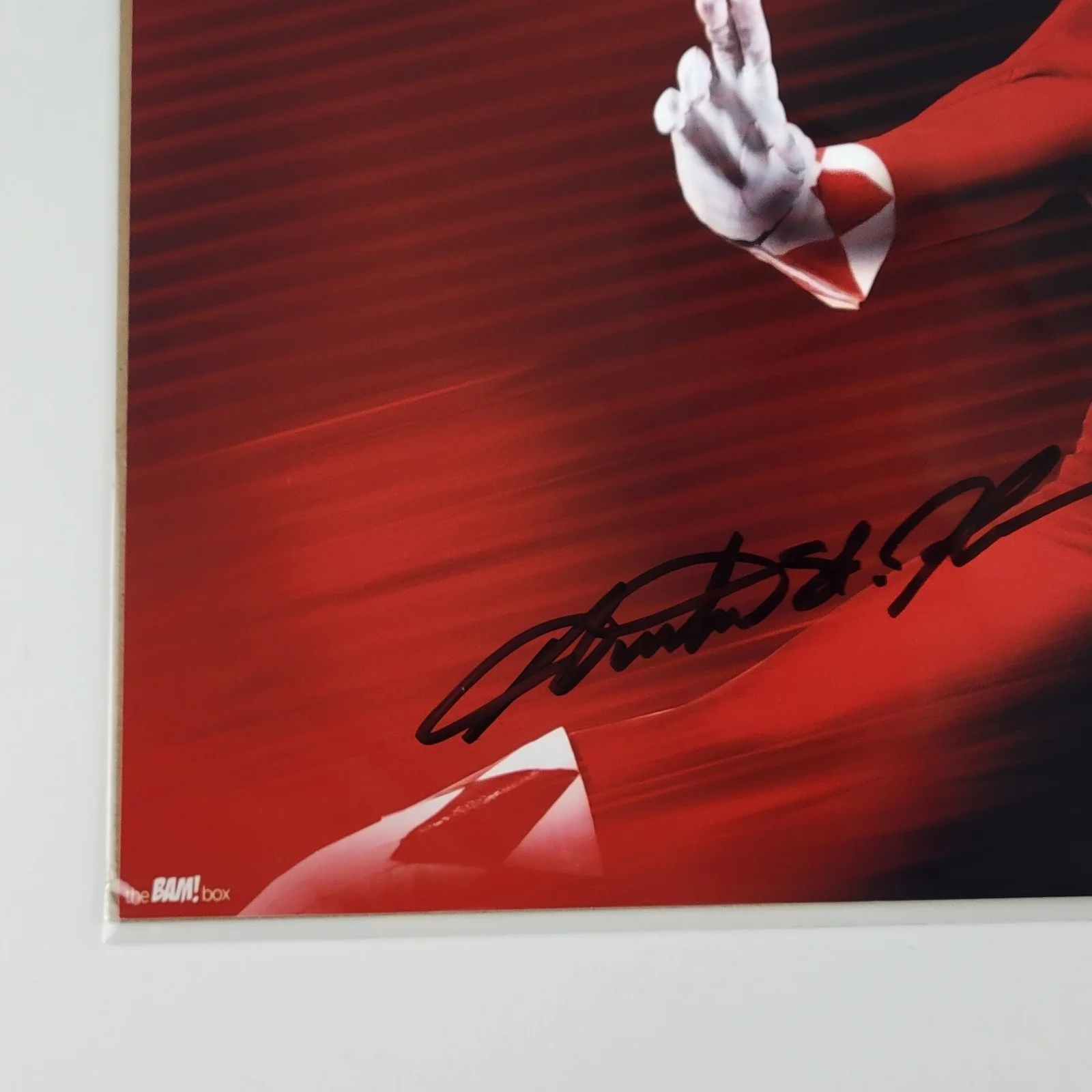 Austin St. John — Austin St. John Red Power Ranger 8x10 Photo Black Autograph Print By Bam Box COA, image 3