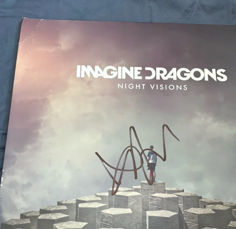 Dan Reynolds Signed Imagine Dragons Vinyl Album Night Visions, изображение 3