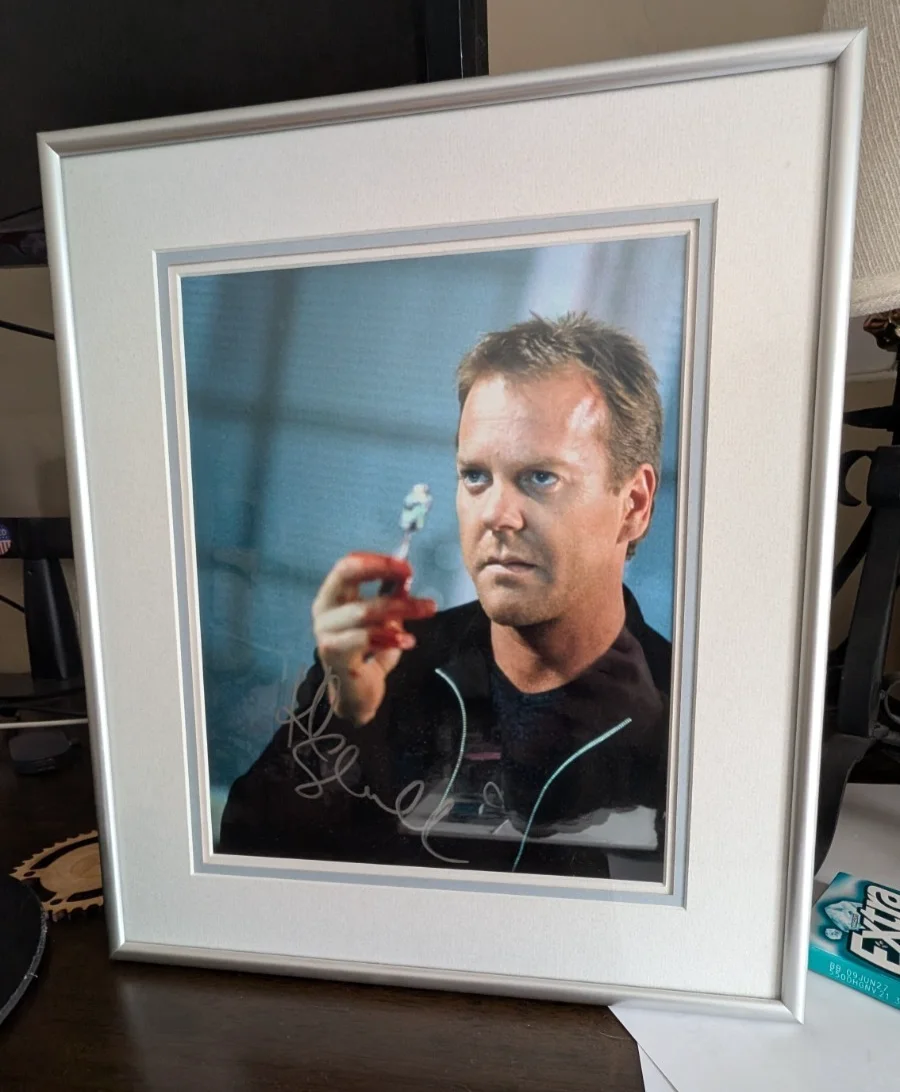 Kiefer Sutherland — Signed and Framed Kiefer Sutherland '24' Photo