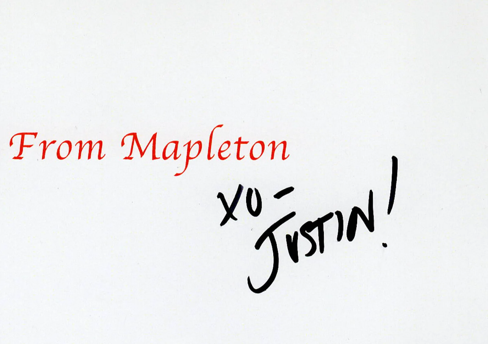 Justin Theroux Fallout Autographed Signed Greeting Card AMCo COA 1843, изображение 2