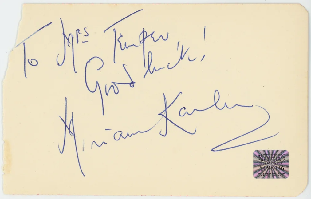 George Chakiris & Cecile Chevreau Autographed Signed Album Page AMCo COA 31600, image 2