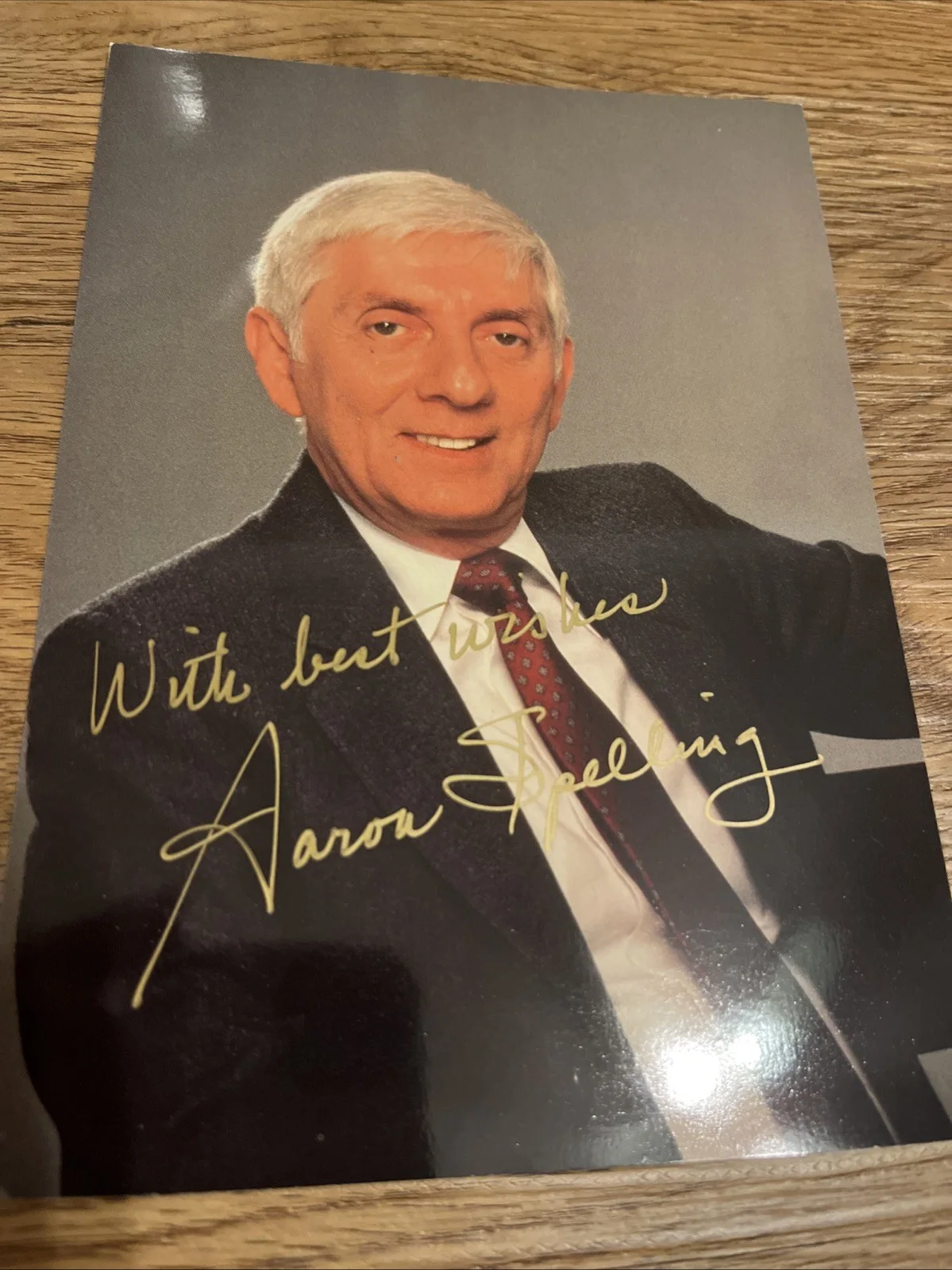 Aaron Spelling — AARON SPELLING - 5” By 7” SIGNED PHOTOGRAPH, image 2