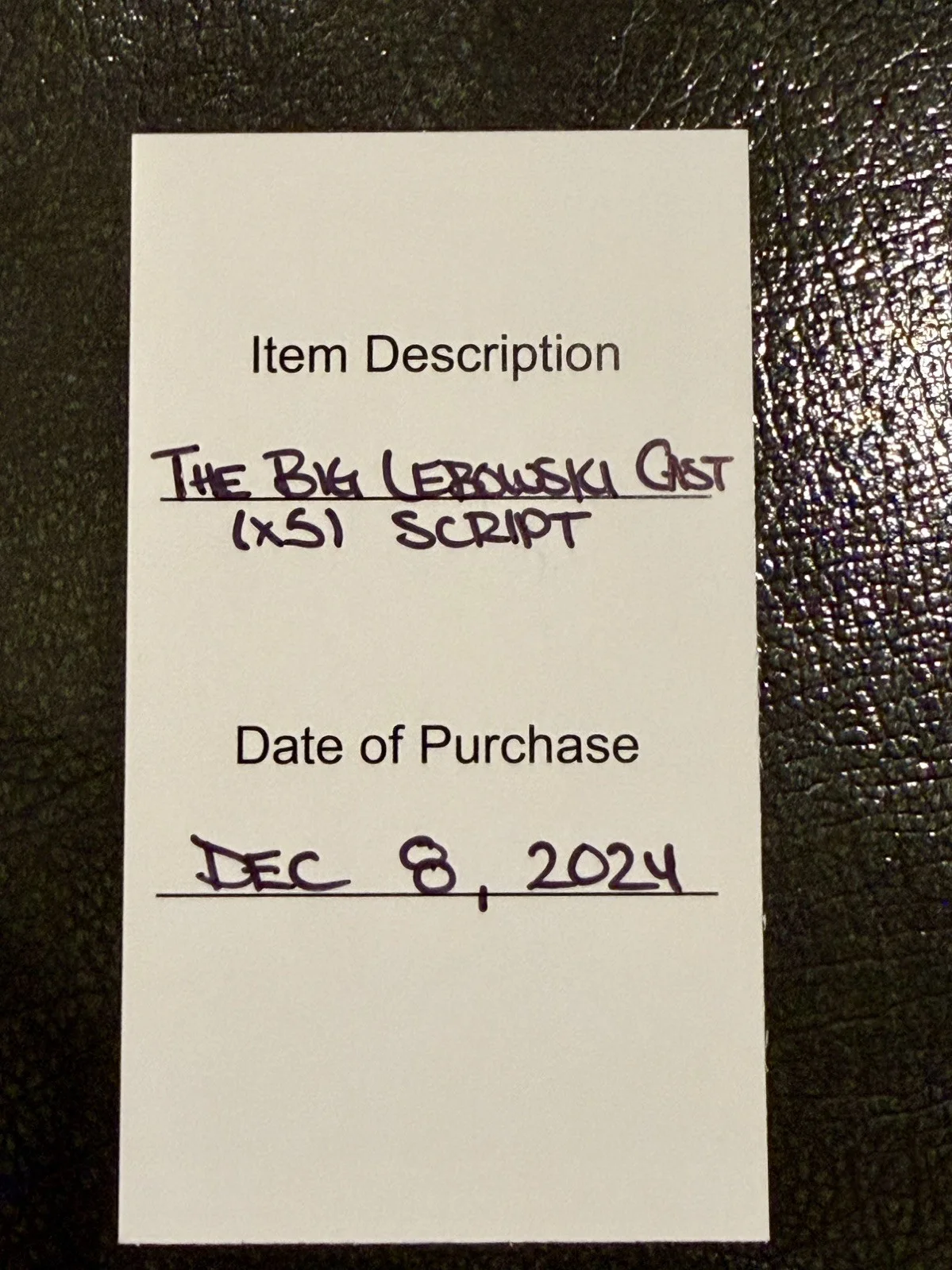 Big Lebowski Autographed Script Signed by Jeff Bridges Goodman Buscemi +2 w/COA, image 3