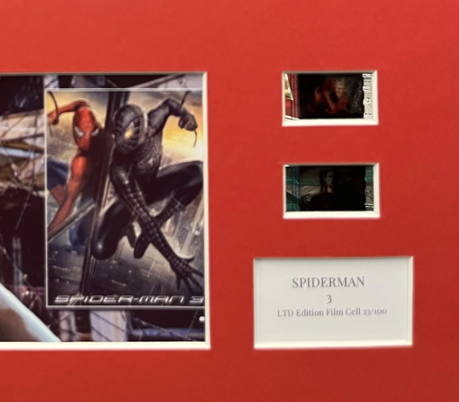 SPIDER - MAN 3. 35mm Film Cell Mounted Display, image 2