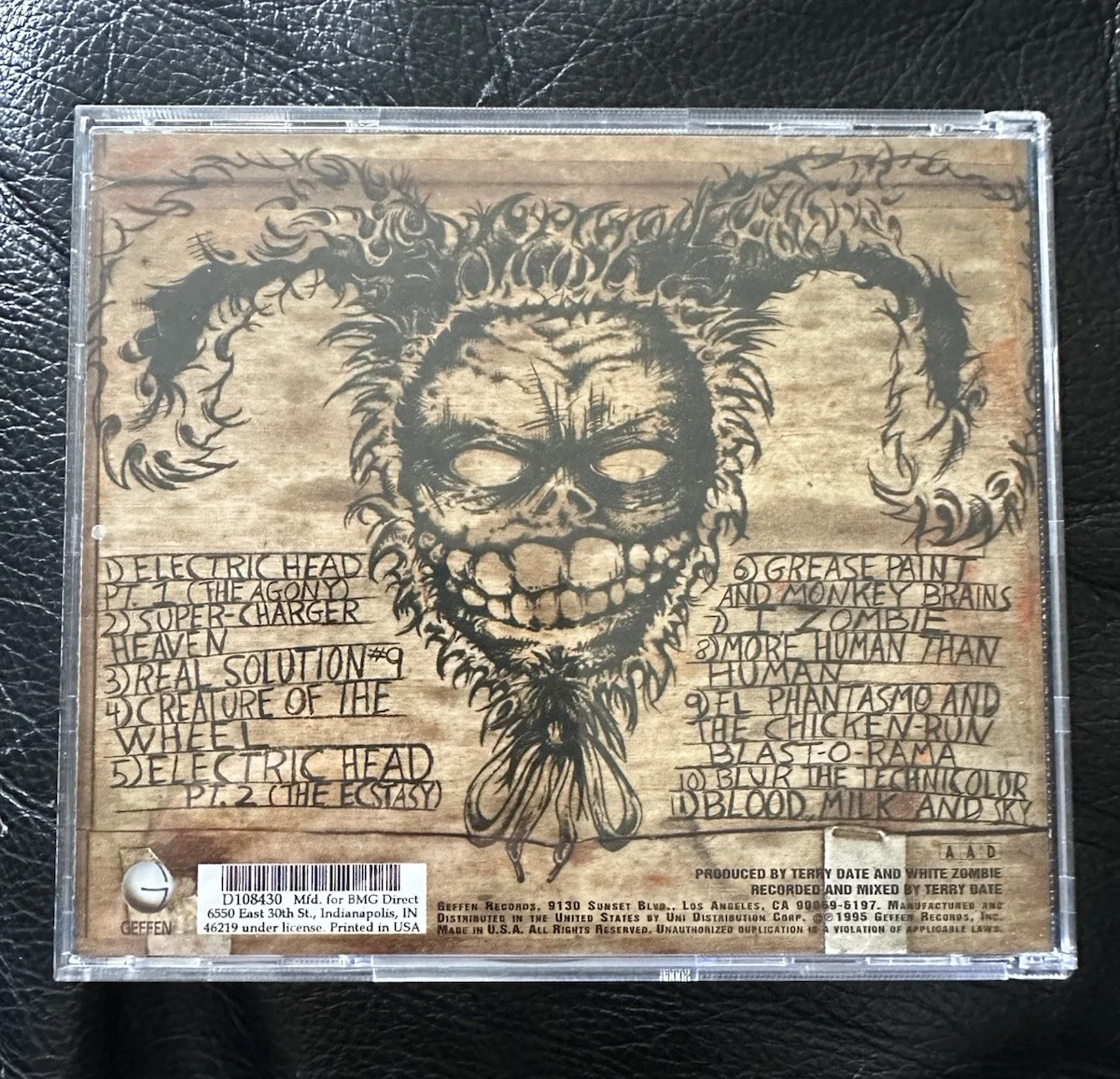 Rob Zombie Signed White Zombie Astro-Creep 2000 CD Beckett COA BW30233, изображение 4