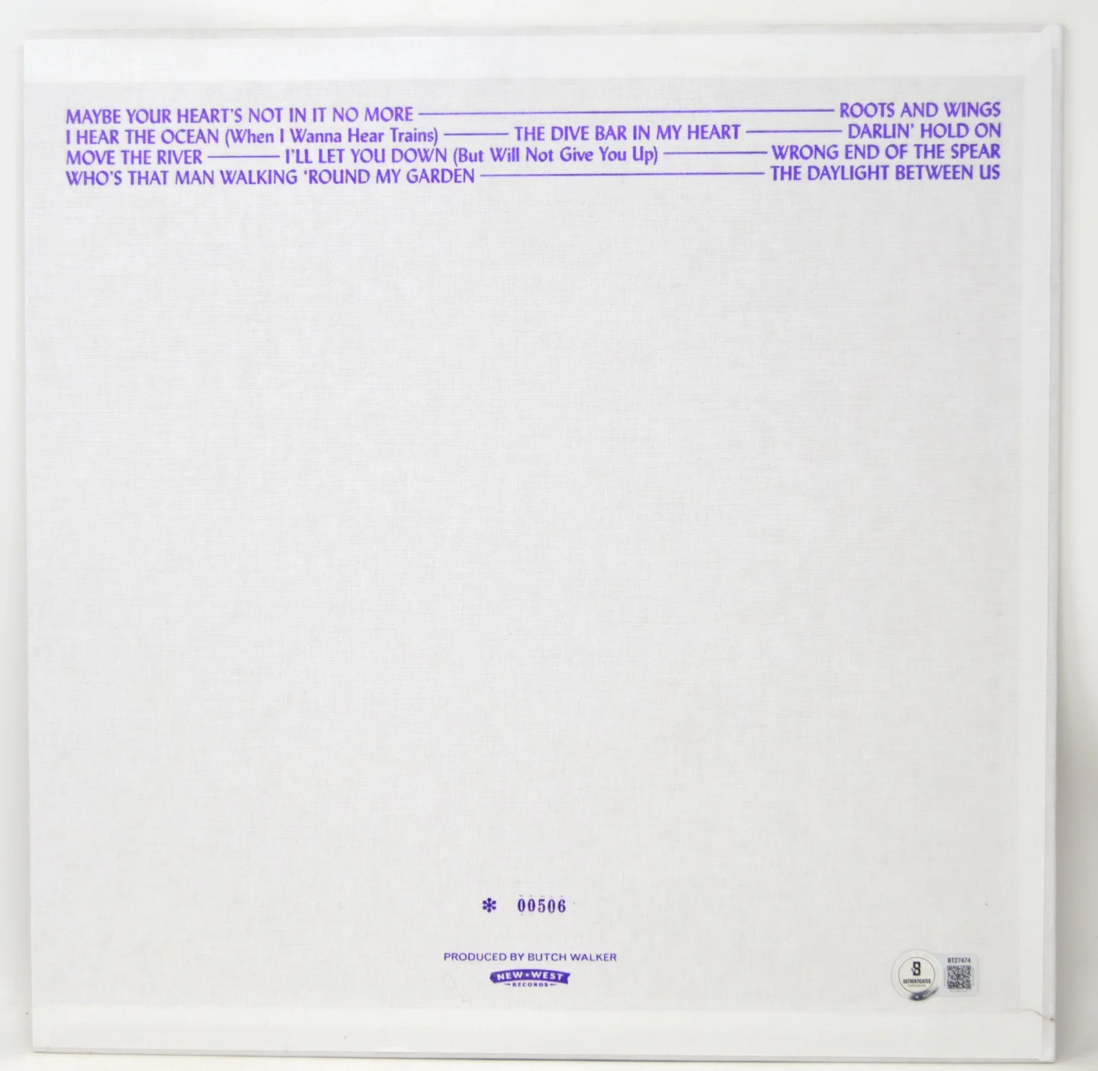 JAKOB DYLON Signed Wallflowers Purple Marble Vinyl "EXIT WOUND" Beckett #BT27474, изображение 4