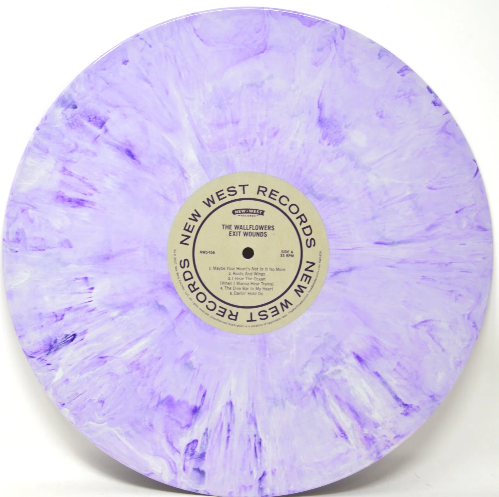 JAKOB DYLON Signed Wallflowers Purple Marble Vinyl "EXIT WOUND" Beckett #BT27474, изображение 5