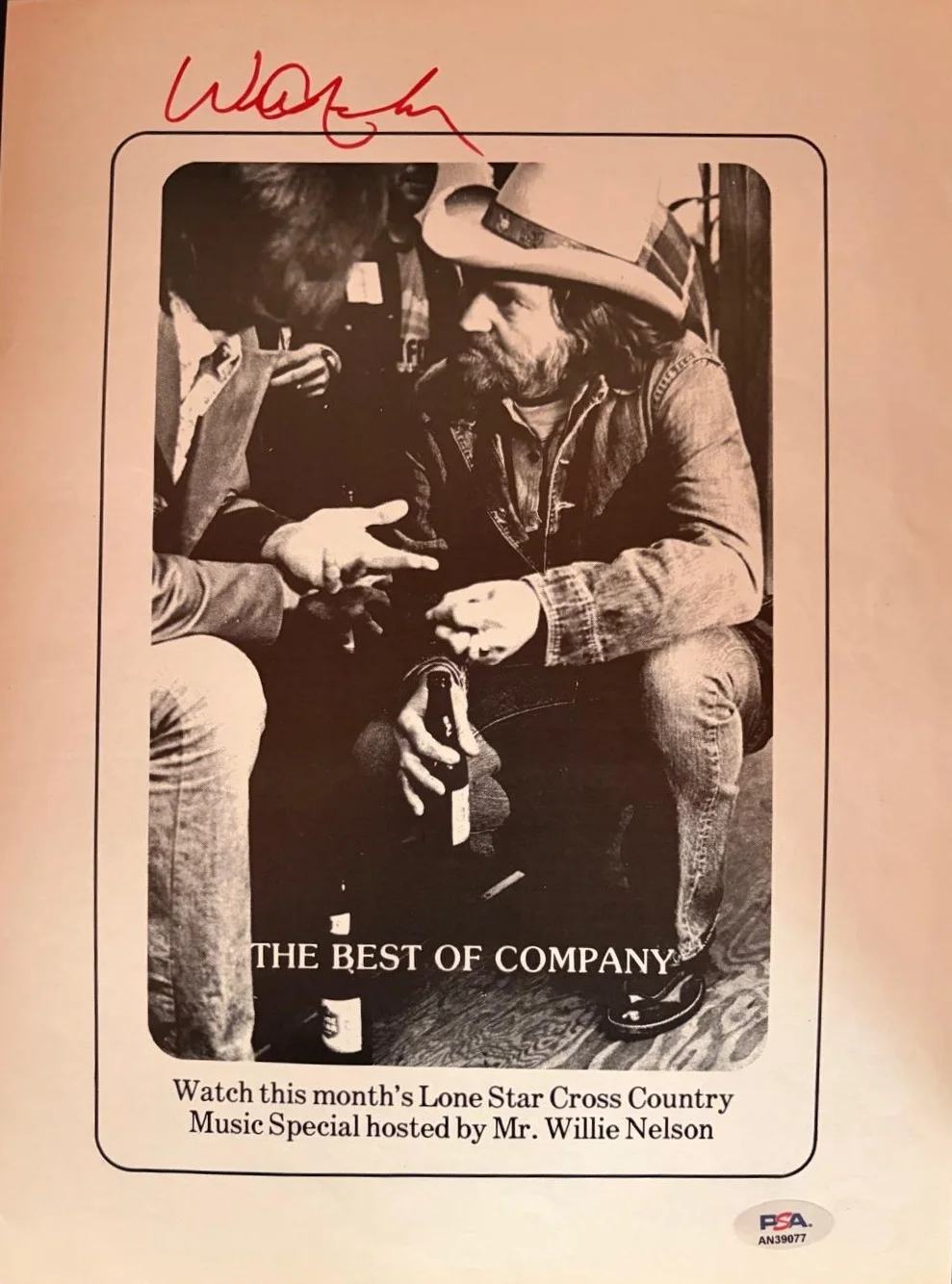 Willie Nelson — WILLIE NELSON SIGNED AUTOGRAPHED 11X14 MAGAZINE PHOTO HIGHWAYMEN ON THE ROAD PSA