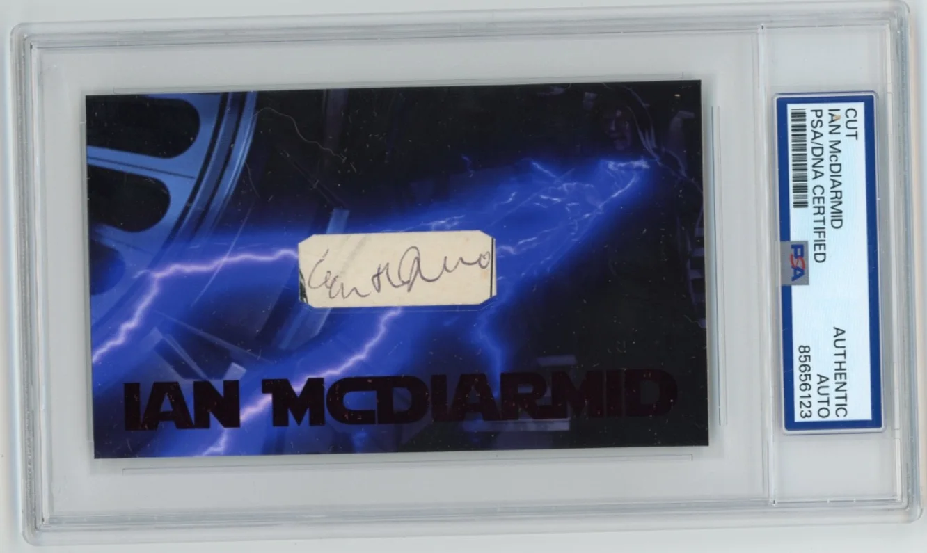 Ian McDiarmid — Ian McDiarmid Signed Cut Custom Star Wars Emperor Palpatine PSA DNA Slabbed AUTO