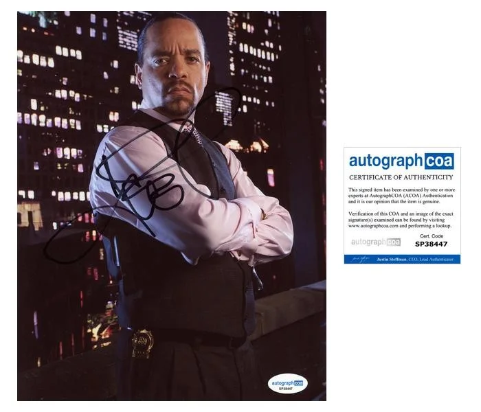 Ice-T — Ice-T "Law & Order: SVU" AUTOGRAPH Signed 'Detective Tutuola' 8x10 Photo H ACOA