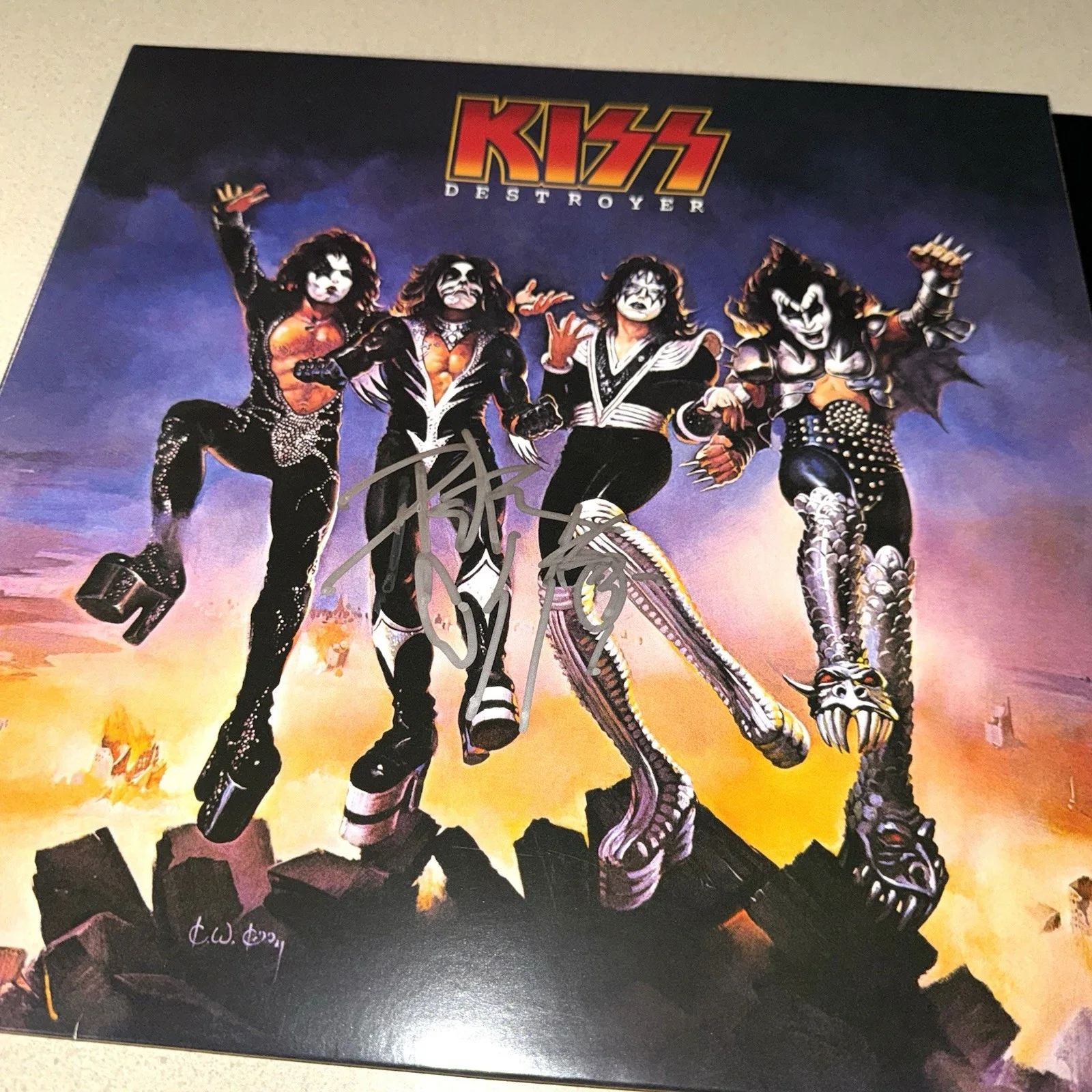 PETER CRISS CATMAN KISS signed autographed DESTROYER VINYL RNR BECKETT BAS COA, изображение 2