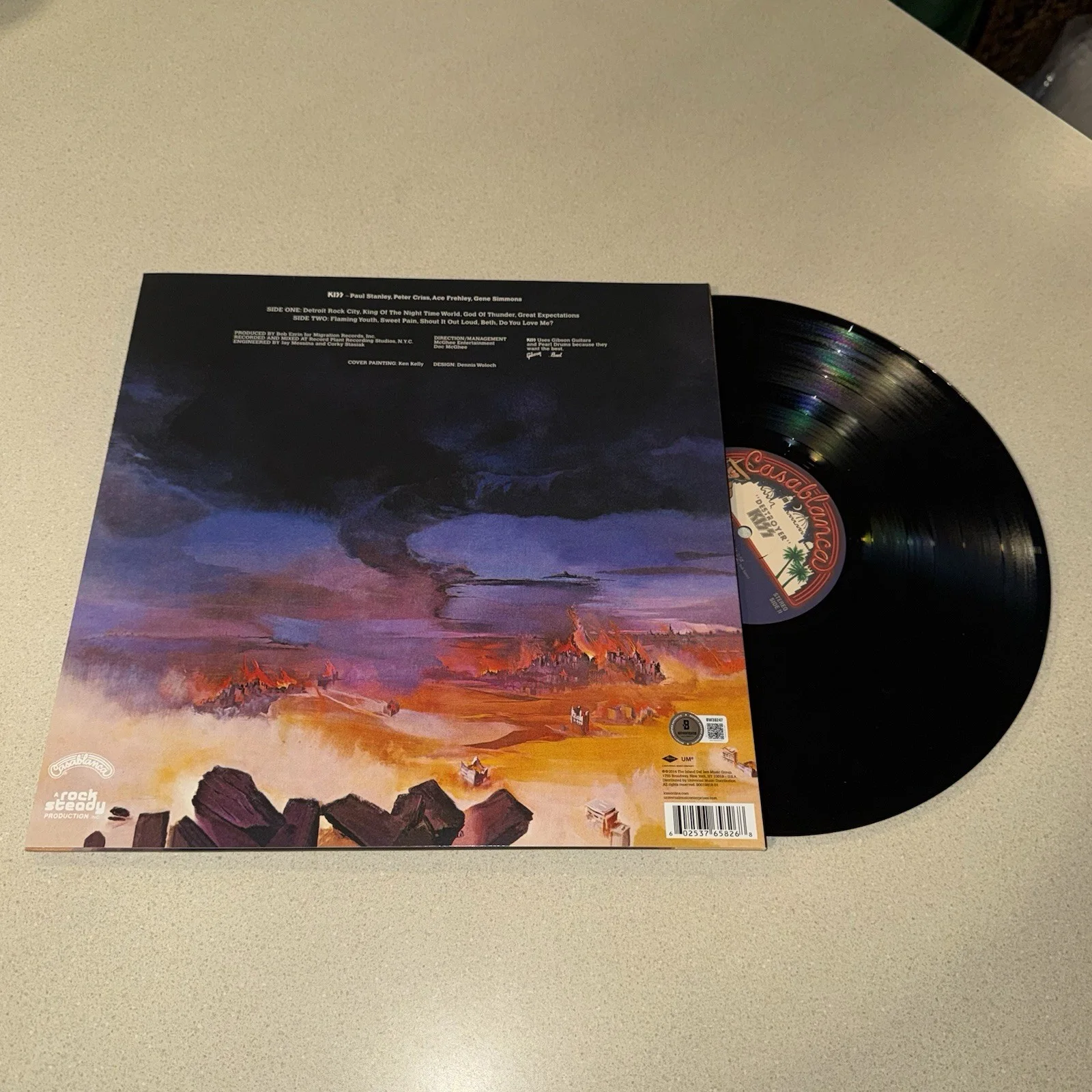 PETER CRISS CATMAN KISS signed autographed DESTROYER VINYL RNR BECKETT BAS COA, изображение 3