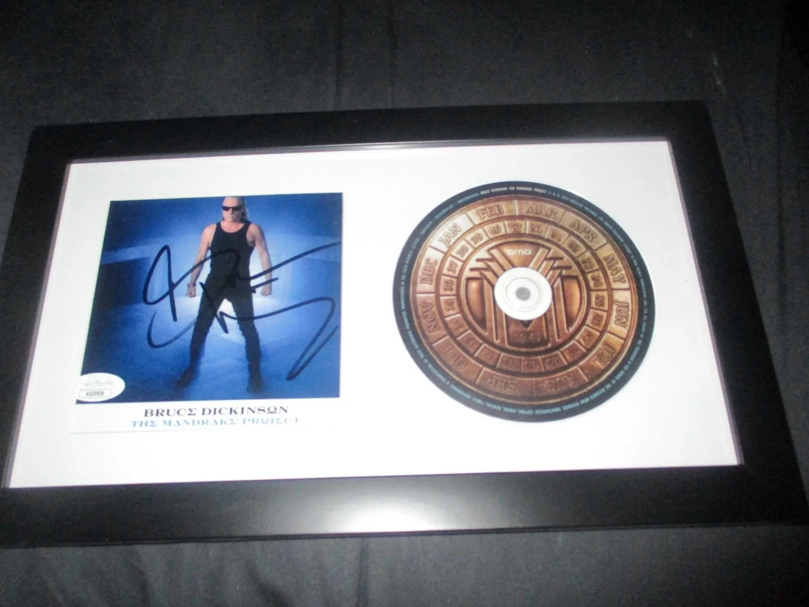BRUCE DICKINSON (IRON MAIDEN) AUTOGRAPHED/SIGNED MANDRAKE PROJECT CD INSERT--JSA, image 2