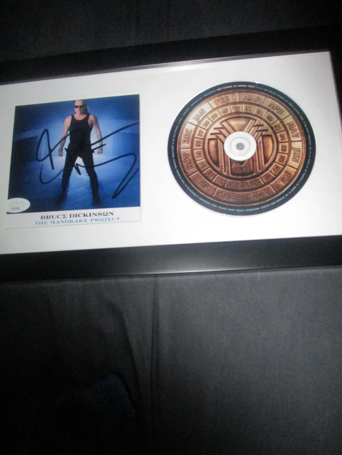 BRUCE DICKINSON (IRON MAIDEN) AUTOGRAPHED/SIGNED MANDRAKE PROJECT CD INSERT--JSA, image 3