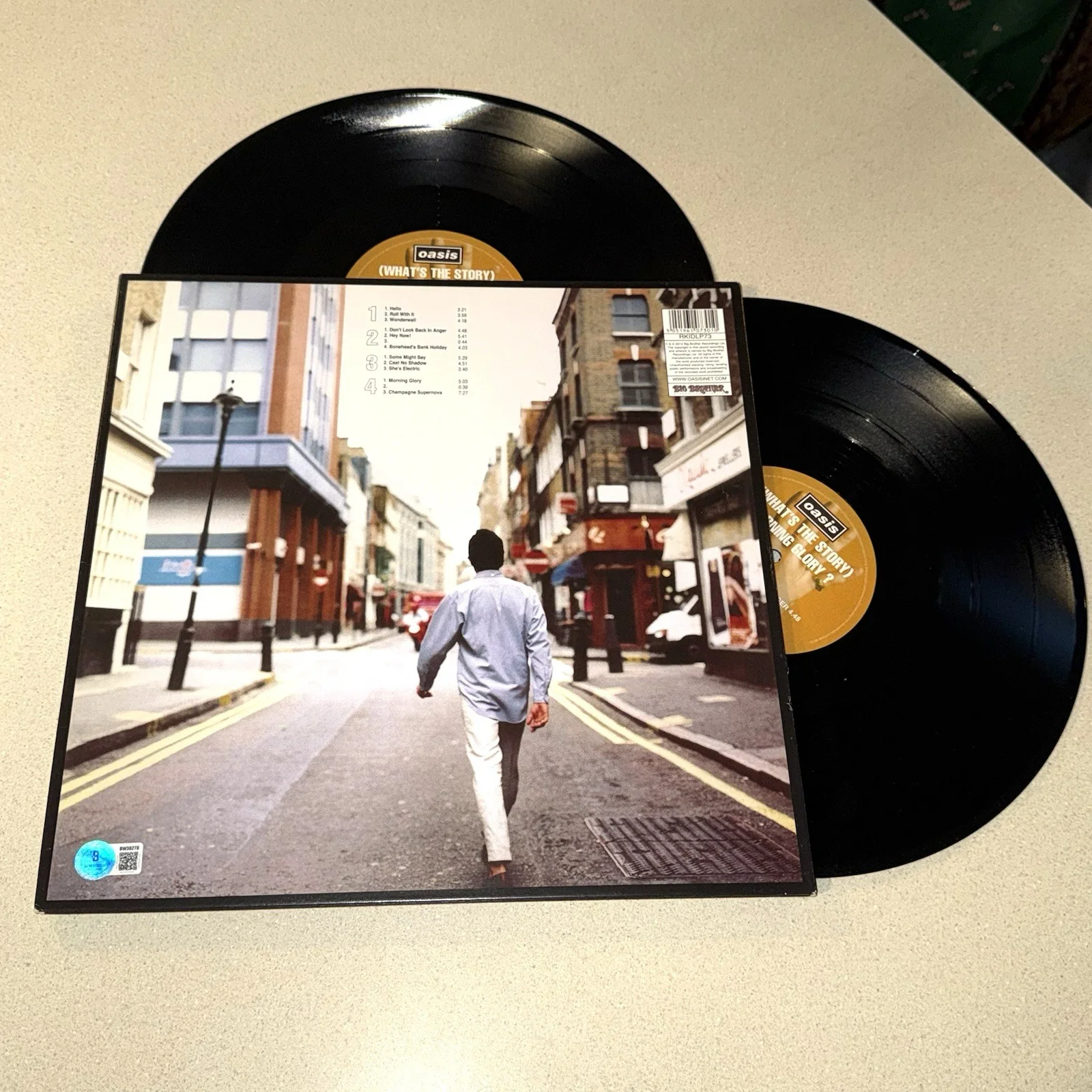 PAUL ARTHURS BONEHEAD OASIS signed autographed MORNING GLORY VINYL BECKETT COA, image 3