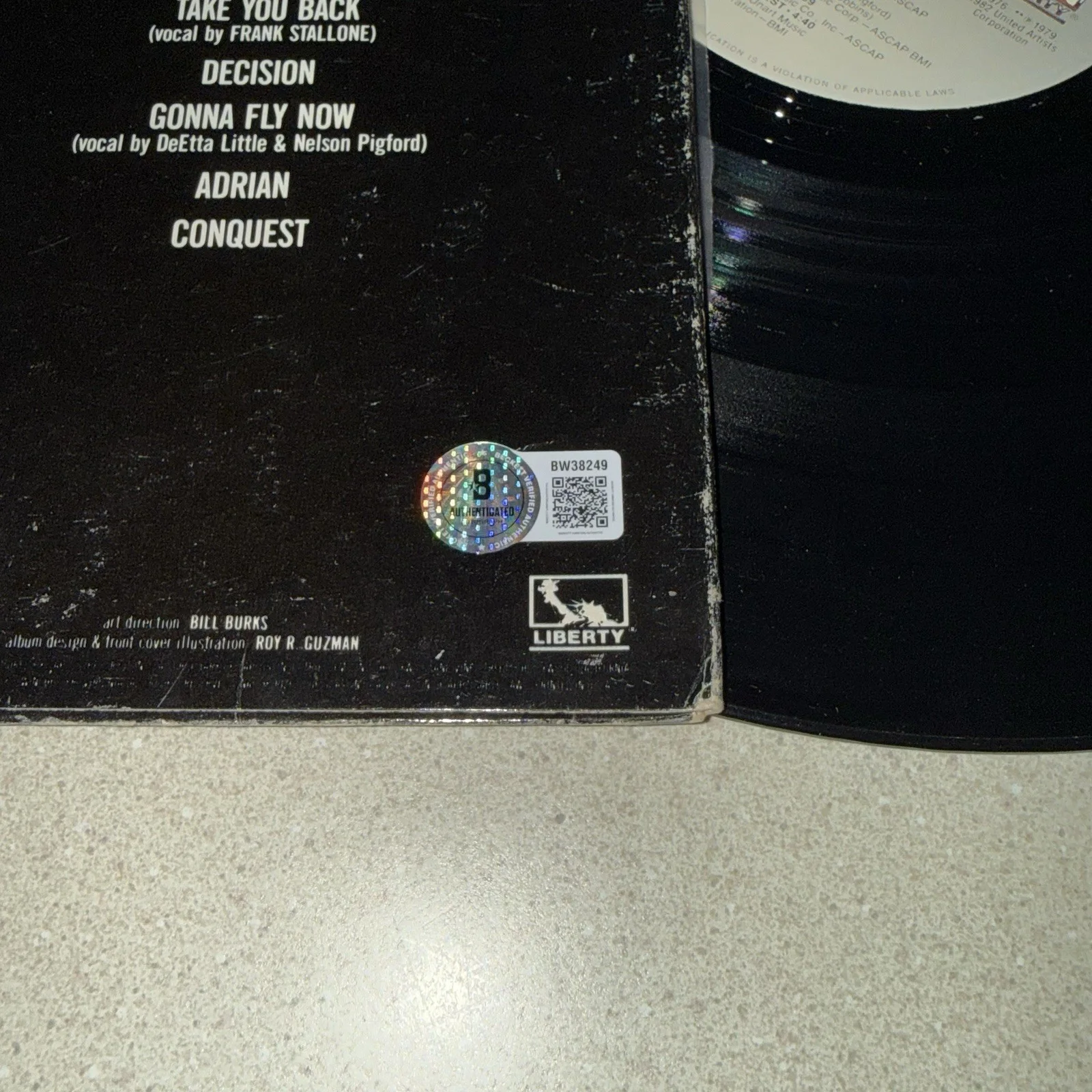Bill Conti — BILL CONTI COMPOSER signed autographed ROCKY III SOUNDTRACK BECKETT BAS COA, изображение 3